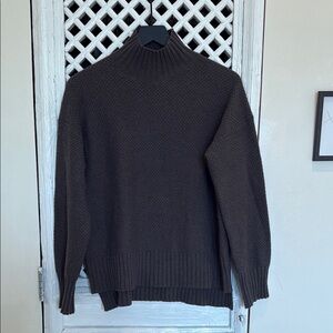 Everlane ReCashmere Stroopwafel Mock Neck Sweater in Sand